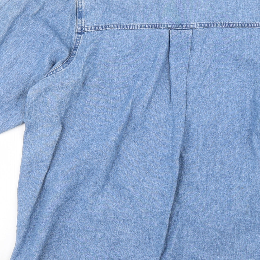 Womens Blue Shirt Dress Size M