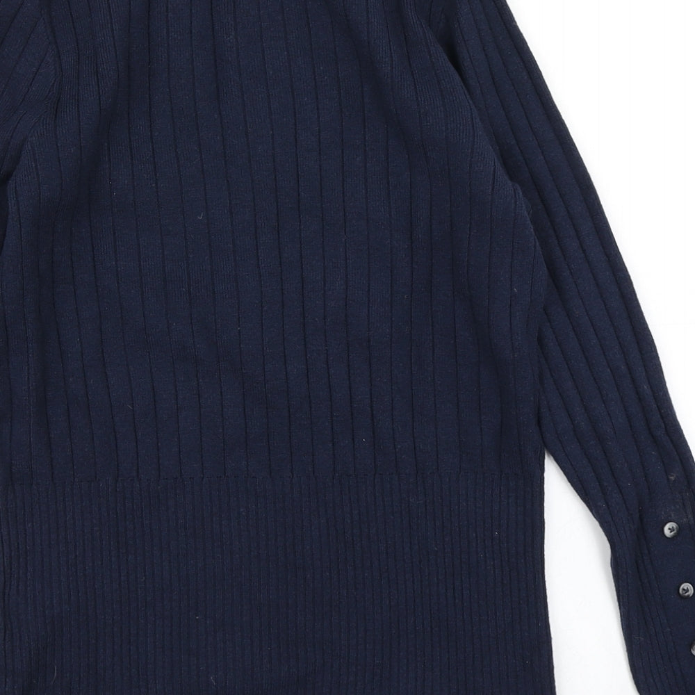 M&S Womens Blue Knit Pullover Jumper Size 12