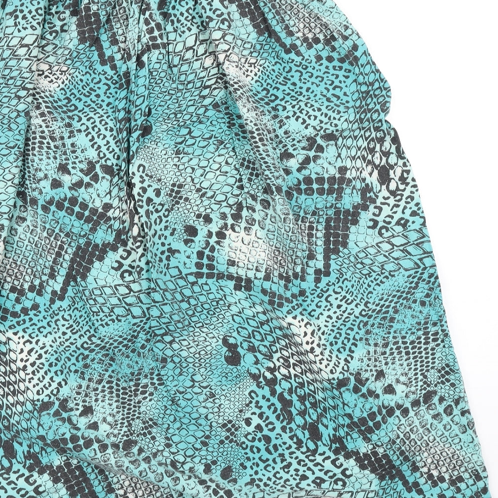 Bonmarché Womens Blue Polka Dot Skater Dress Size 14