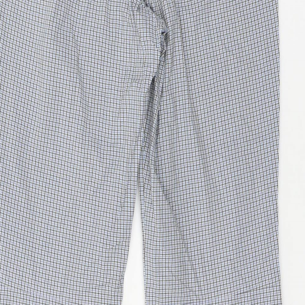 Hirsch Womens Blue Check Trousers Size 28 in L31 in