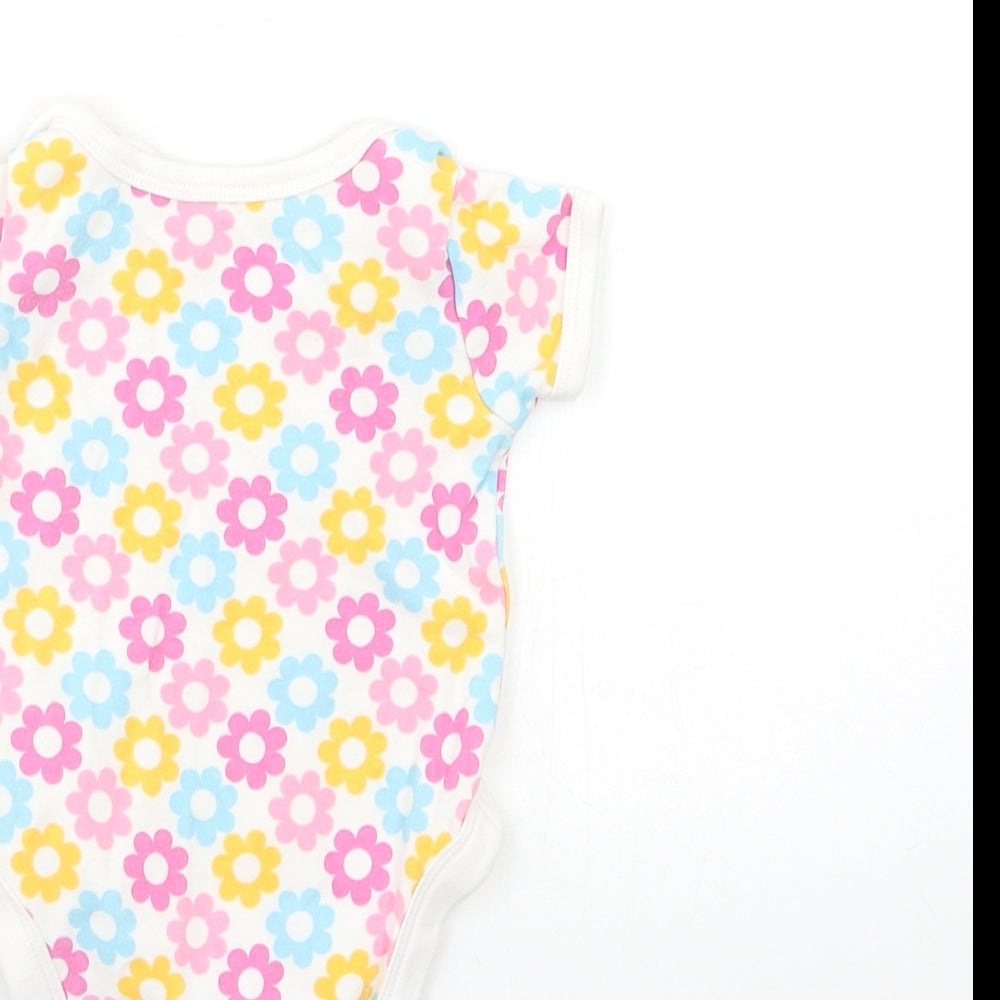 Mini Club Baby Pink Floral Babygrow One-Piece Size 0-3 Months