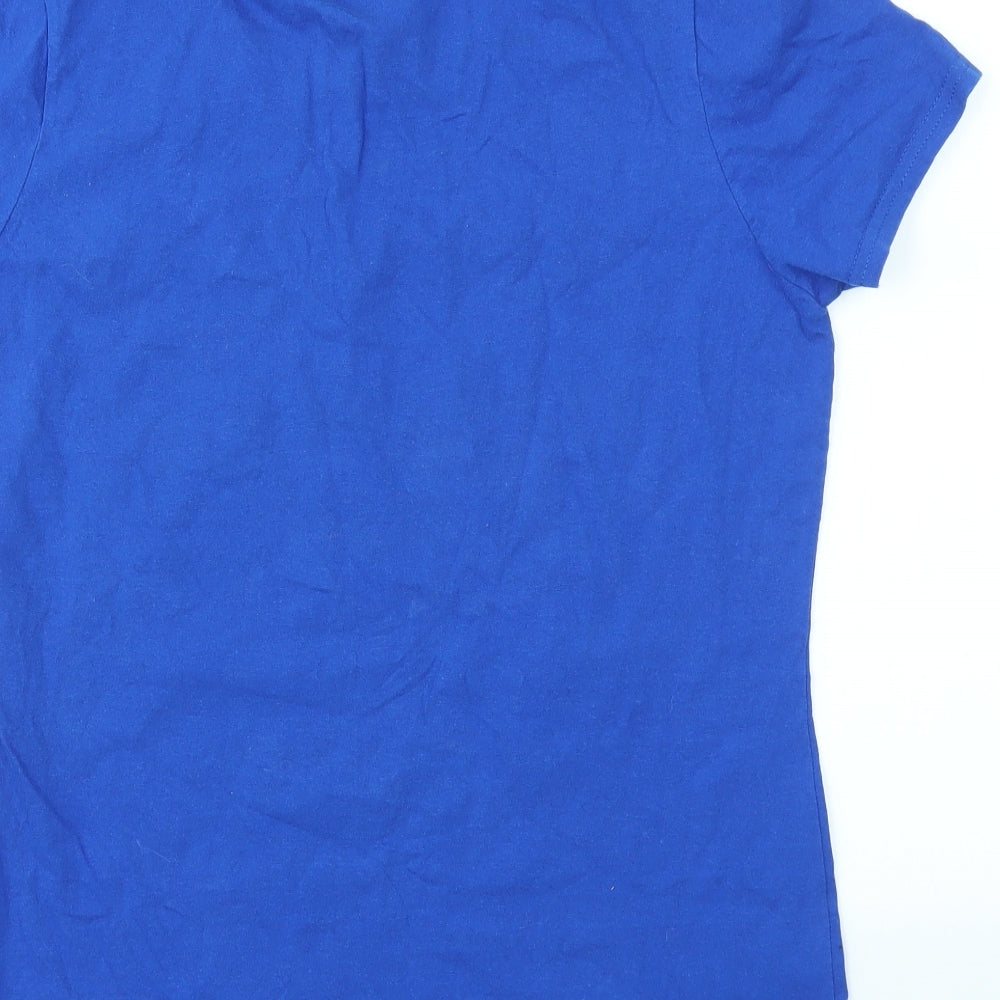 Fruit of the Loom Womens Blue Basic T-Shirt Size L