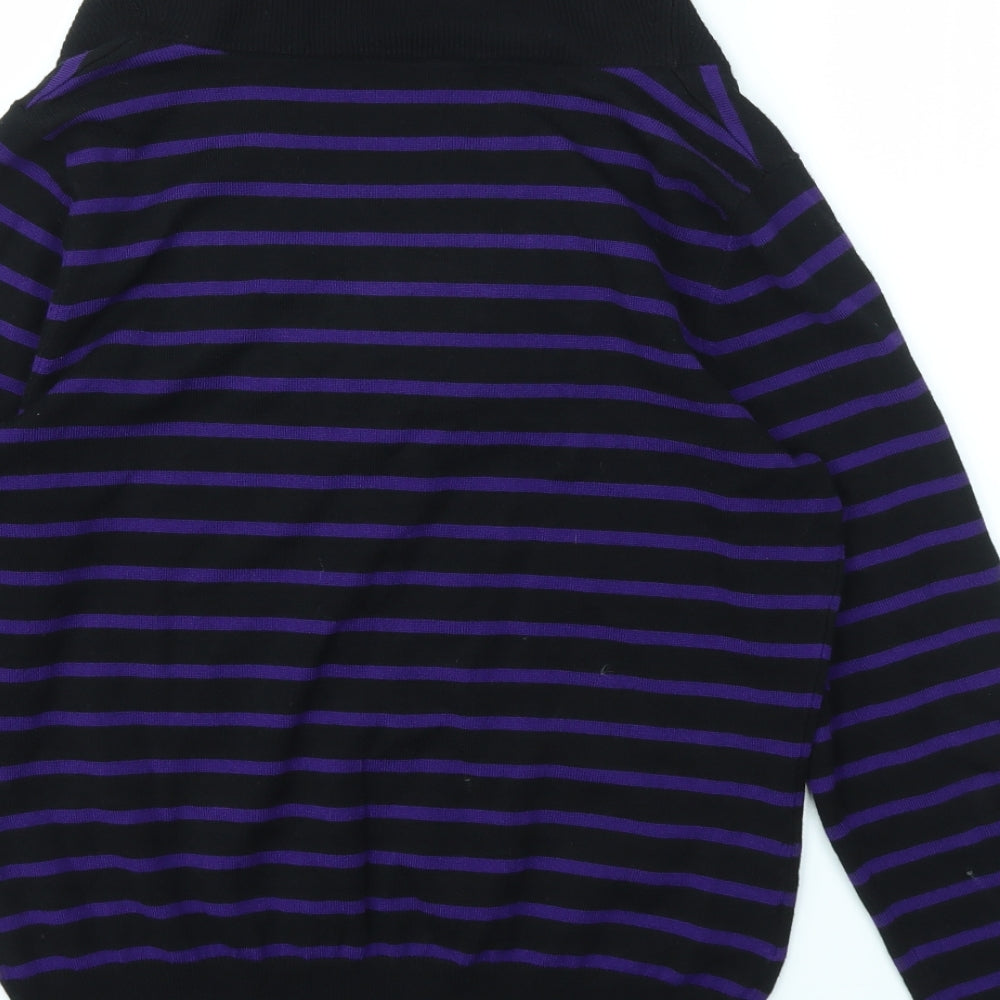 CC Womens Multicoloured Striped Pullover Jumper Size M