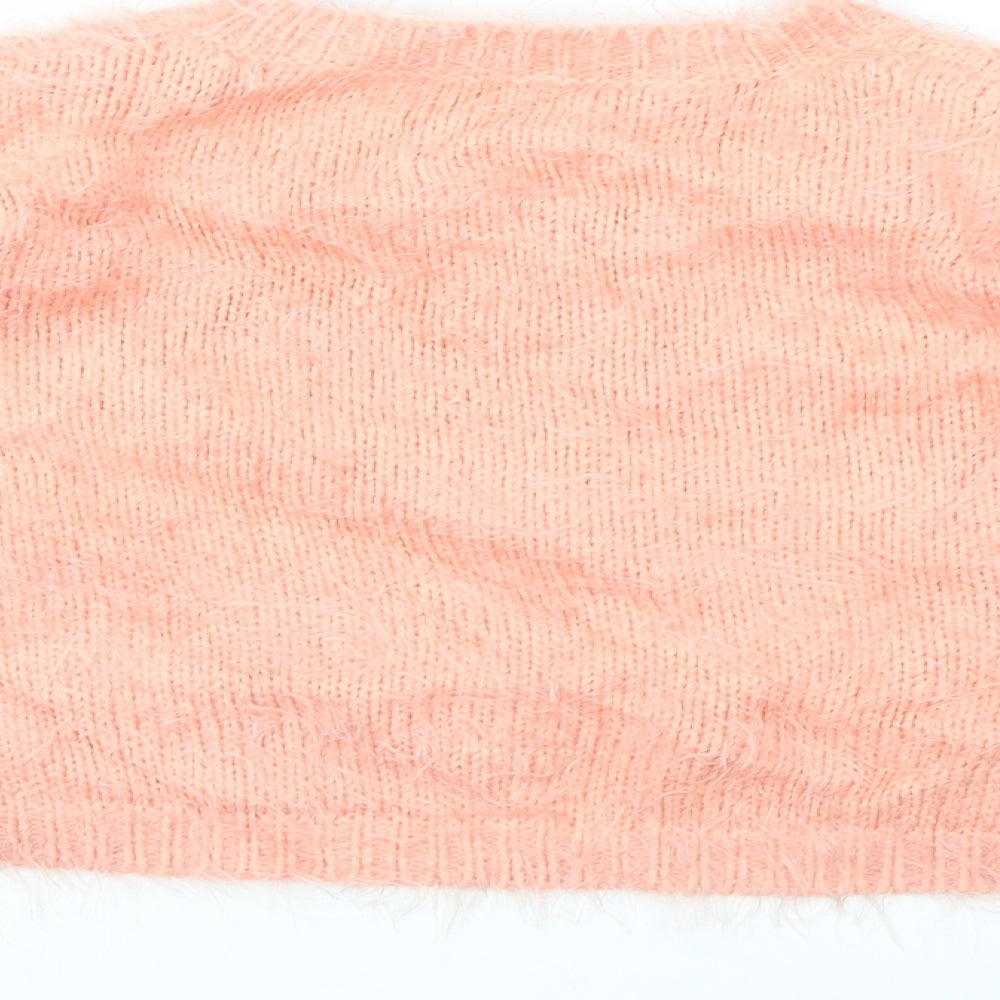 Club L Womens Pink Pullover Jumper Size S