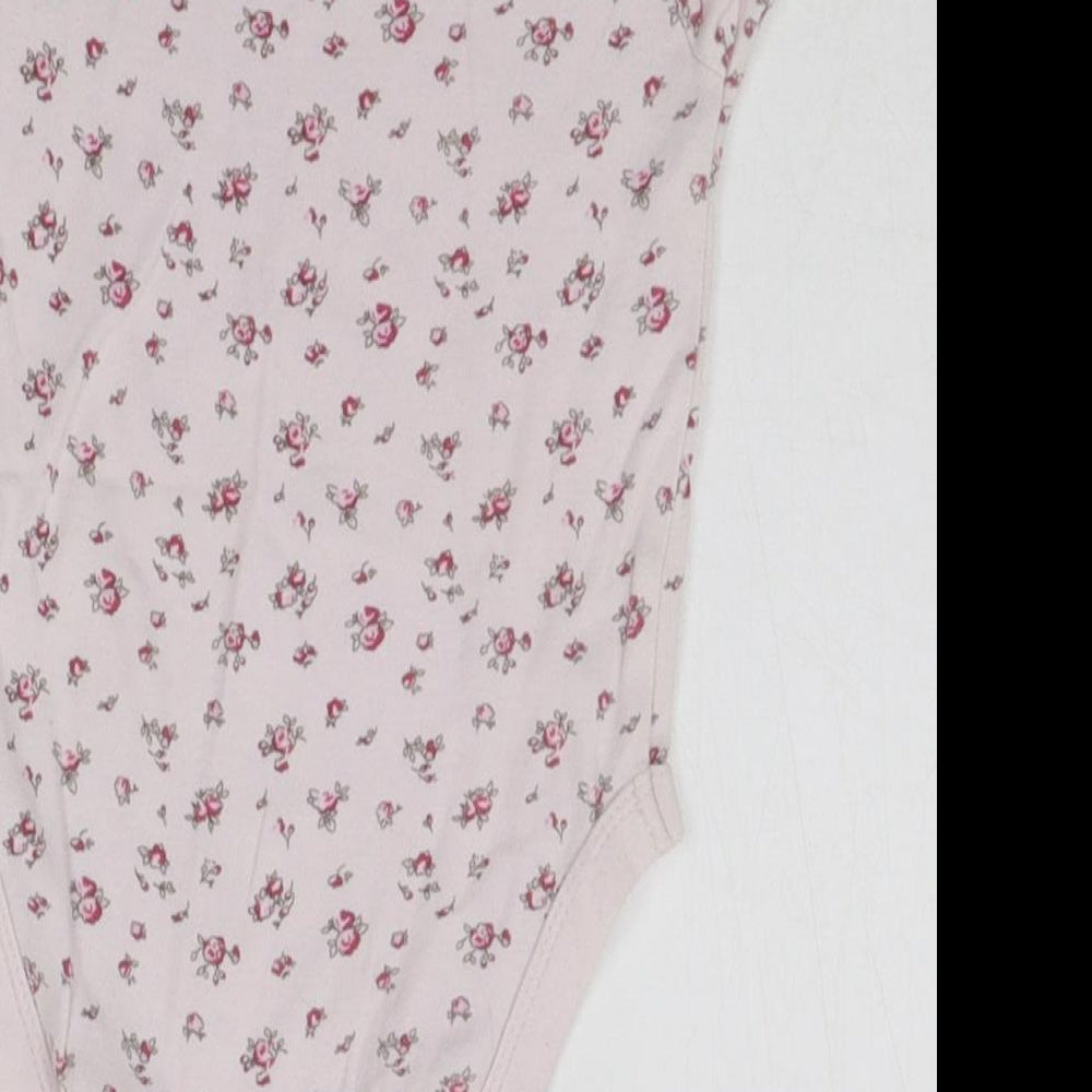 Mini Club Baby Pink Floral Babygrow One-Piece Size 9-12 Months
