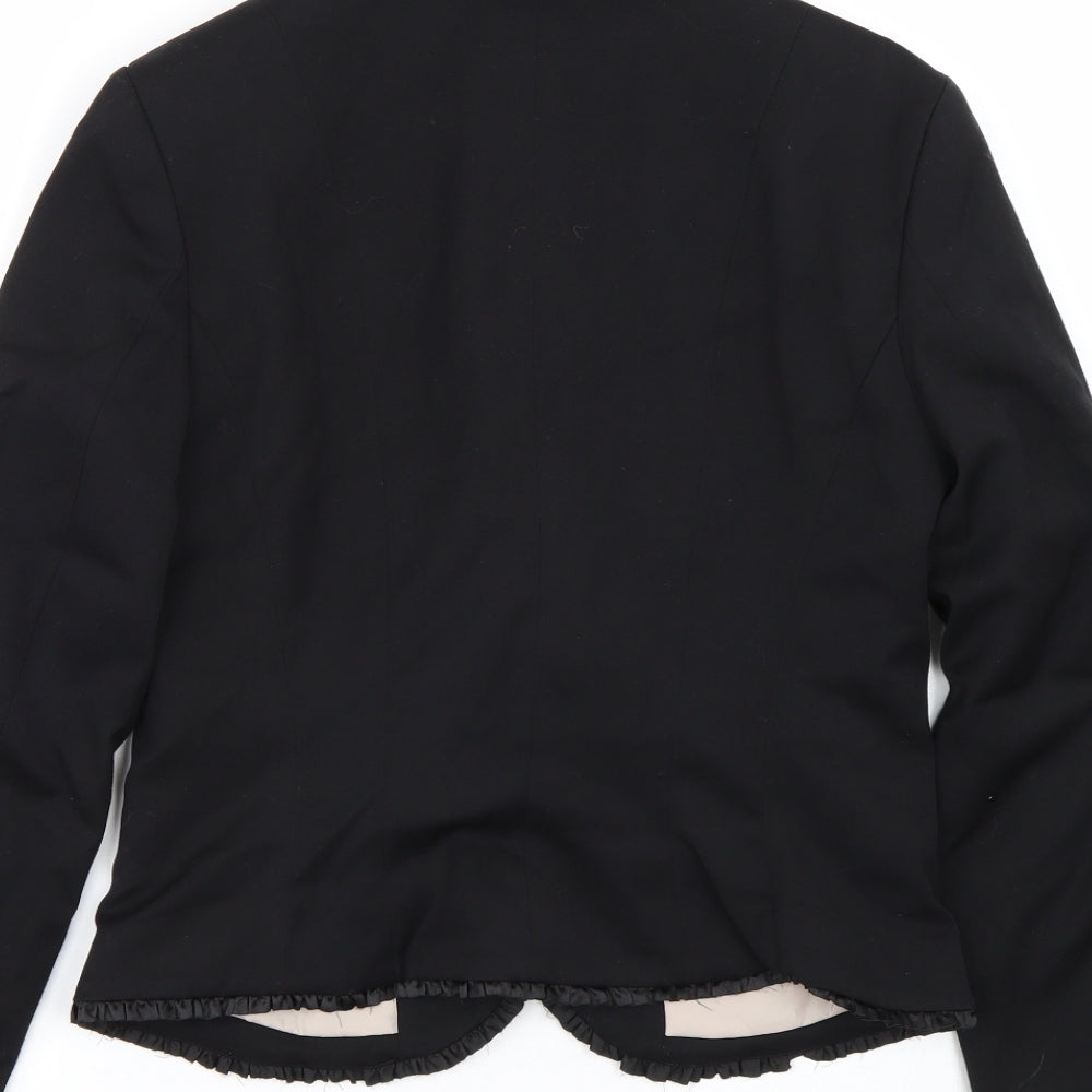 H&M Womens Black Jacket Suit Jacket Size 10