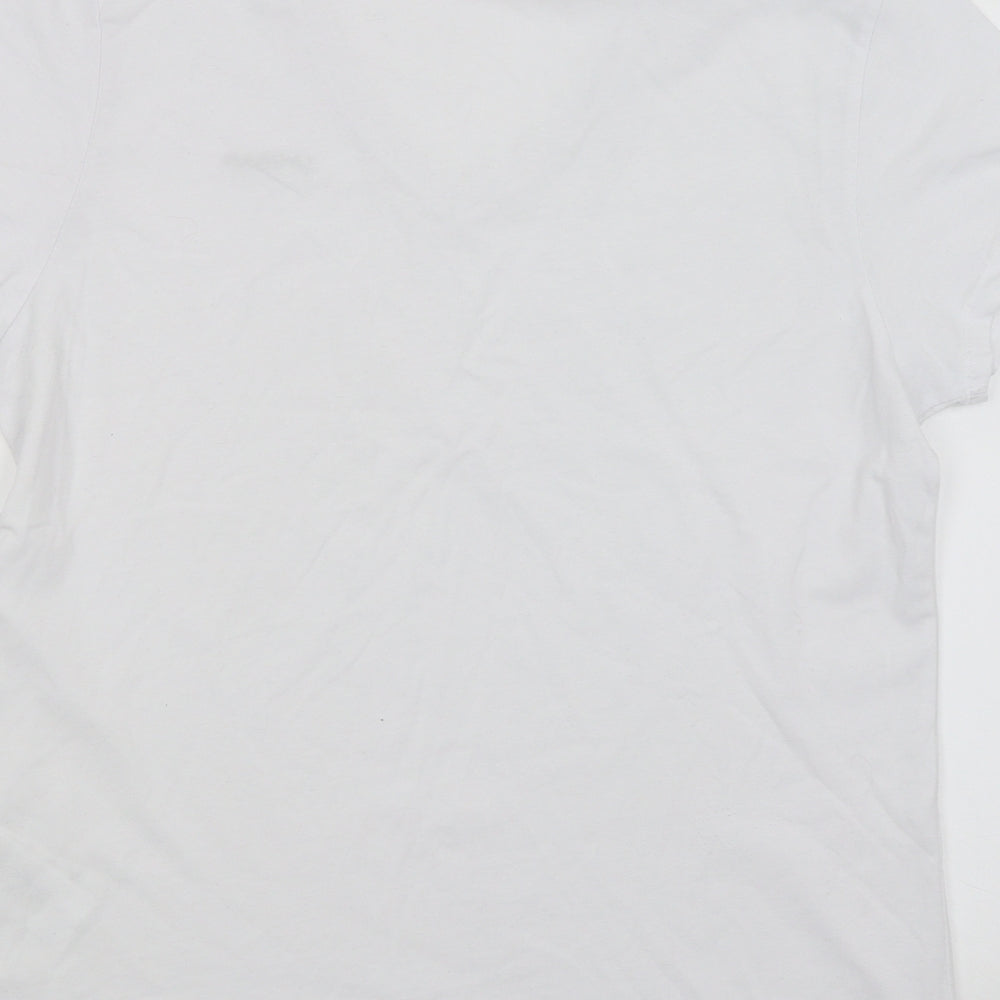 LA Gear Womens White Basic T-Shirt Size 22