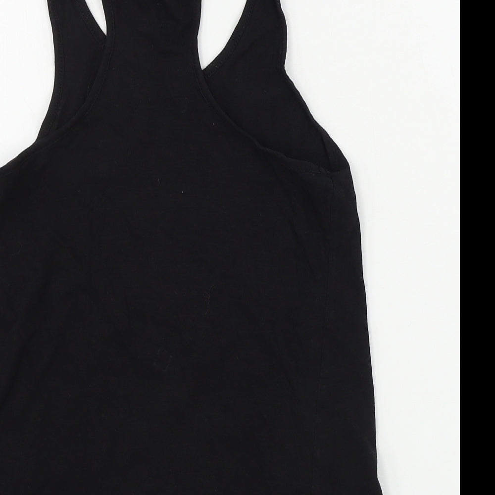 H&M Girls Black Basic Tank Size 8-9 Years