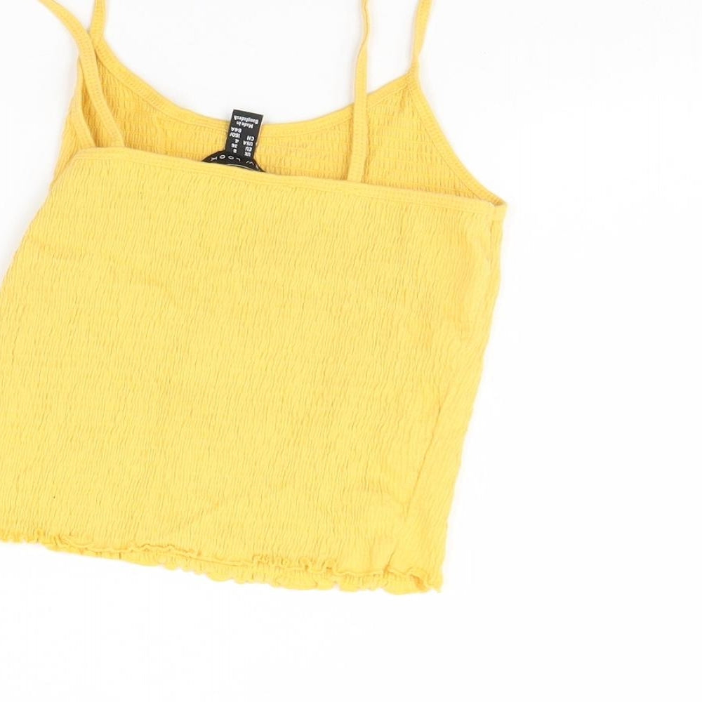 New Look Womens Yellow Basic Tank Size 8