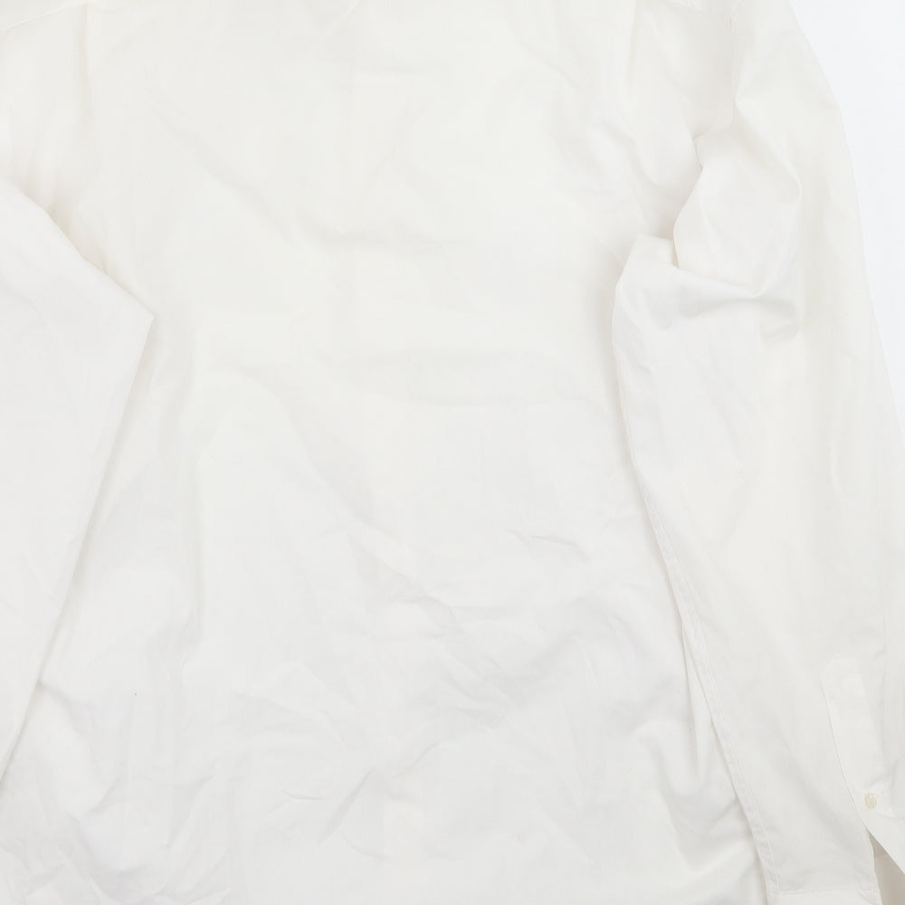 Deha Villand Mens White Button-Up Size 17.5