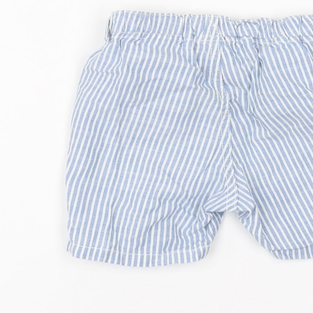 H&M Baby White Striped Cropped Trousers Size 9-12 Months