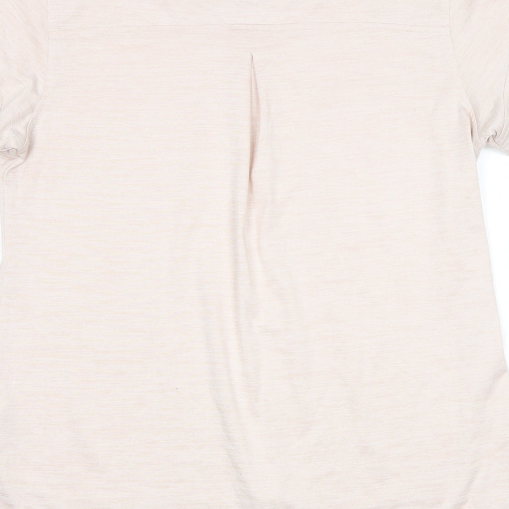 apana Womens Beige Basic T-Shirt Size M