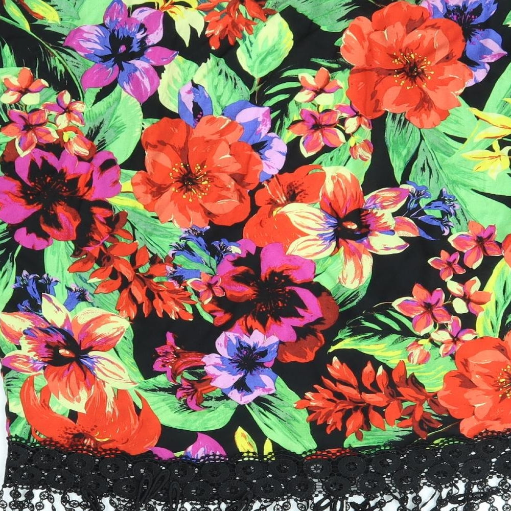 M&S Womens Multicoloured Floral Cardigan Jumper Size S