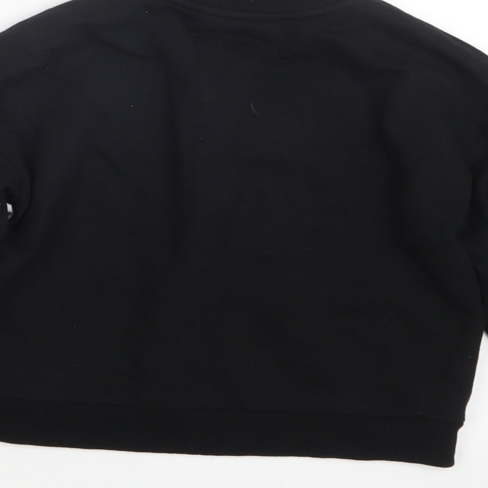 Miss E-vie Girls Black Pullover Sweatshirt Size 9-10 Years