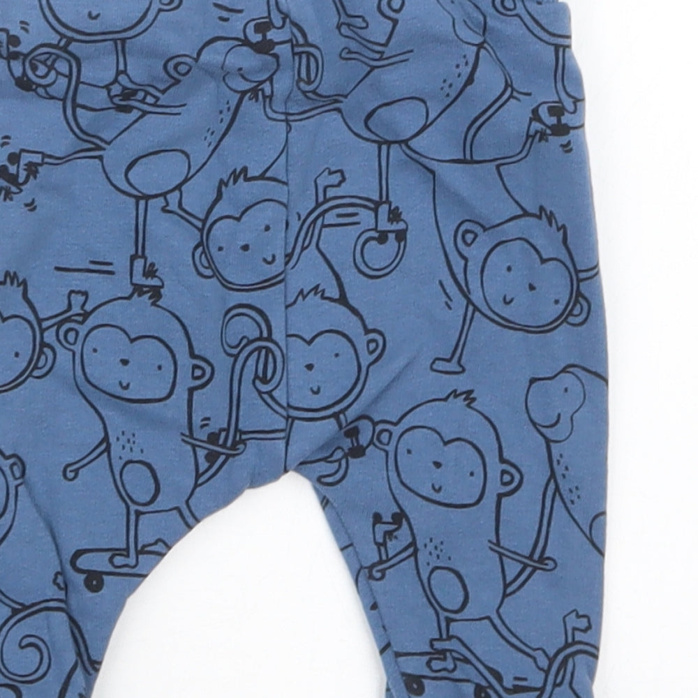 NEXT Boys Blue Geometric Jogger Trousers Size 3-6 Months
