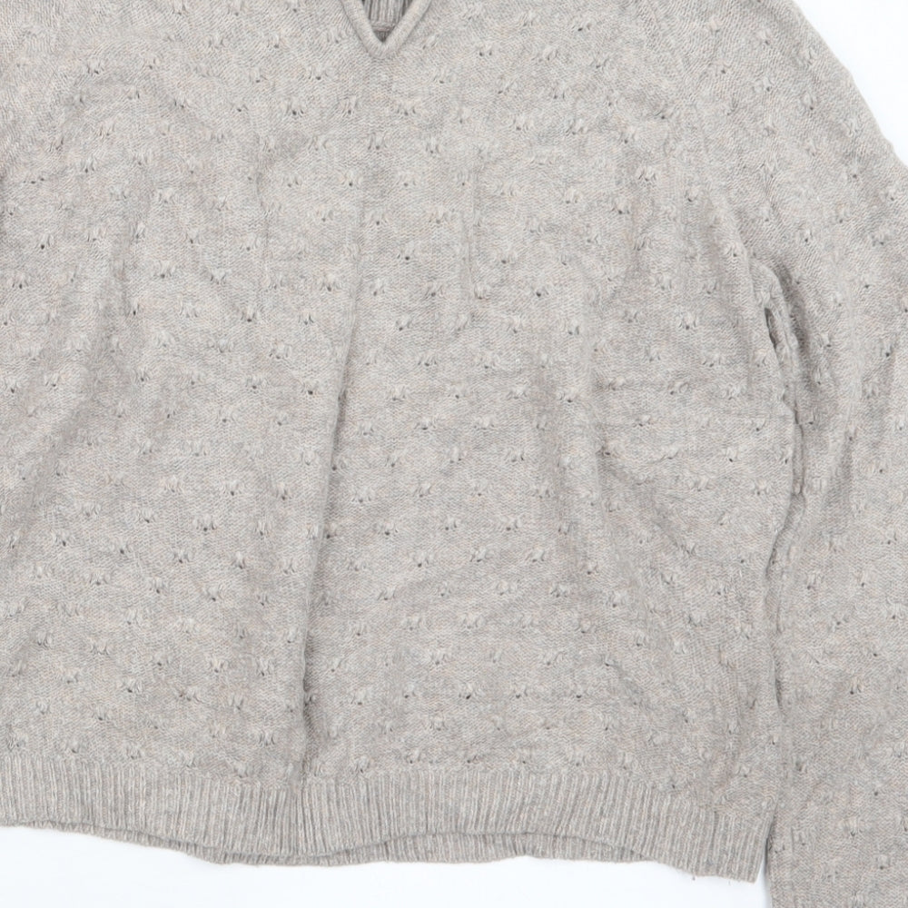 Topshop Womens Beige Knit Pullover Jumper Size 10