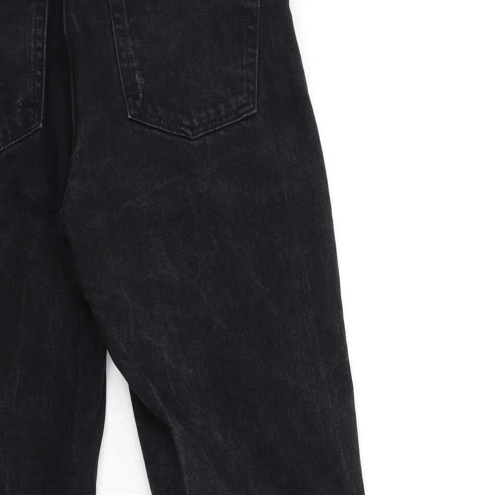 Topshop Womens Black Denim Cropped Jeans Size 28 in L32 in
