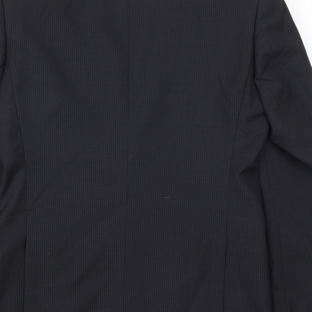 Marks and Spencer Mens Grey Striped Jacket Suit Jacket Size 38
