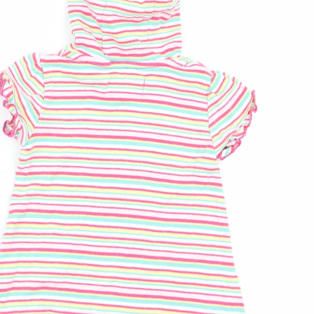 Debenhams Girls Multicoloured Striped Jumper Dress Size 3-6 Months