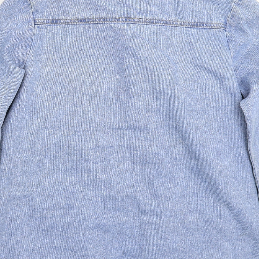 Boohoo Womens Blue Denim Jacket Size 6