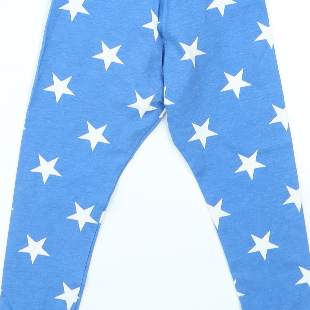 M&S Boys Blue Argyle/Diamond Capri Leggings Size 18-24 Months