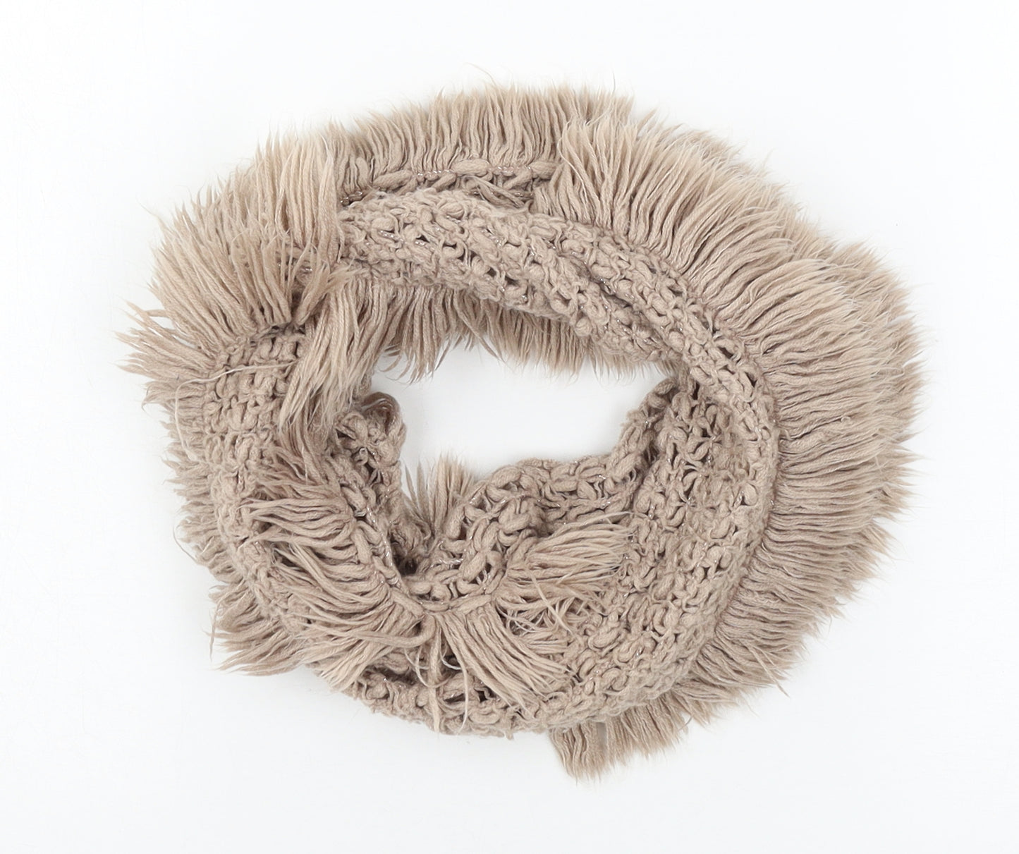 Preworn Womens Brown Knit Scarf