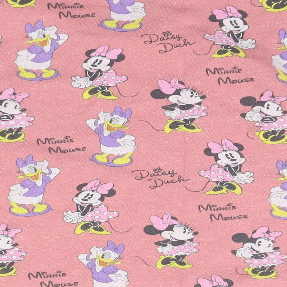 NEXT Girls Pink Geometric Pullover Jumper Size 10 Years - mini mouse