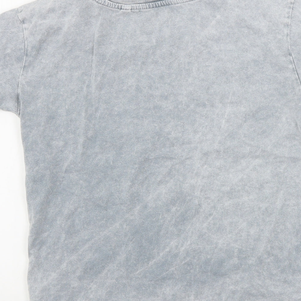 NEXT Boys Grey Houndstooth Basic T-Shirt Size 6 Years