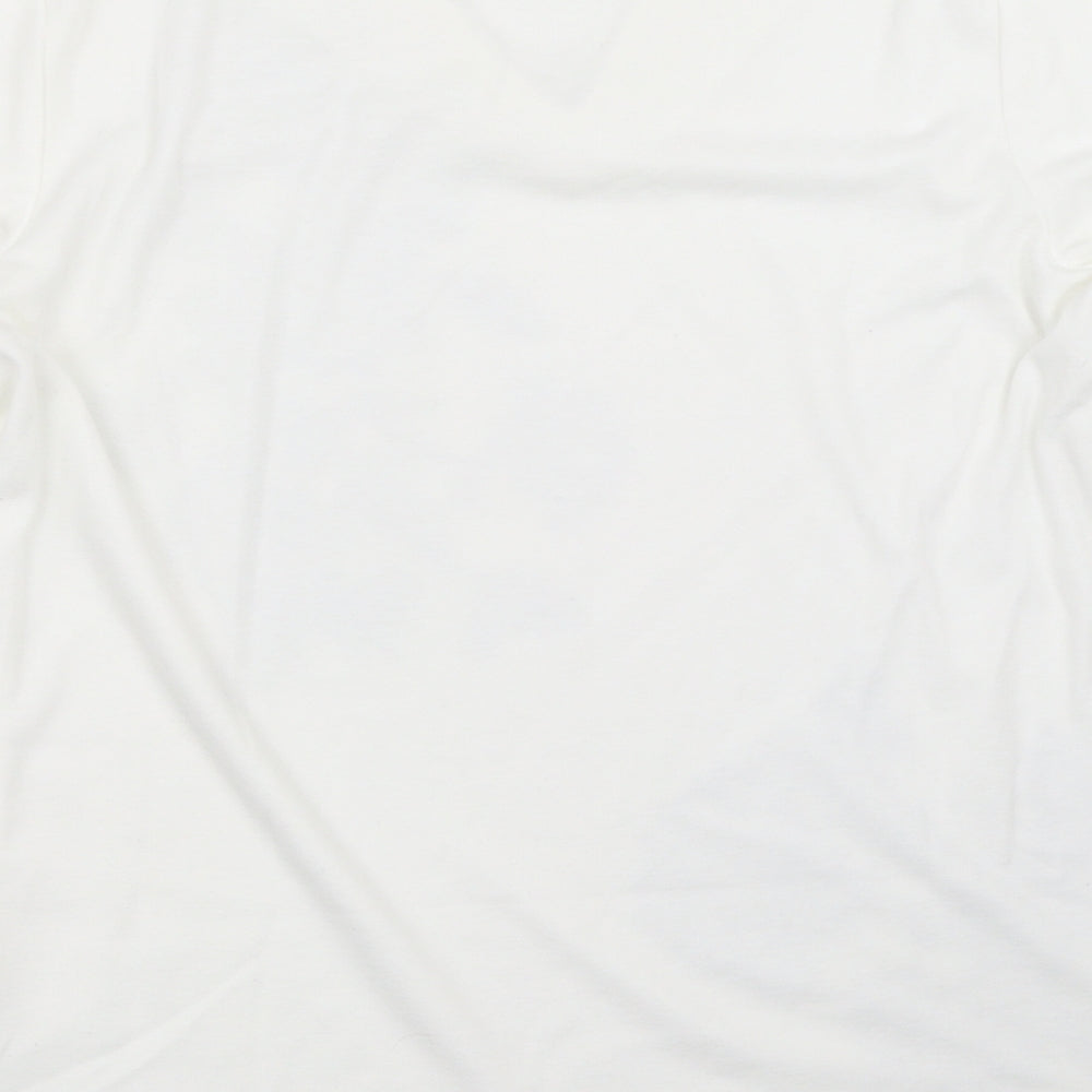 BM Womens White Basic T-Shirt Size M
