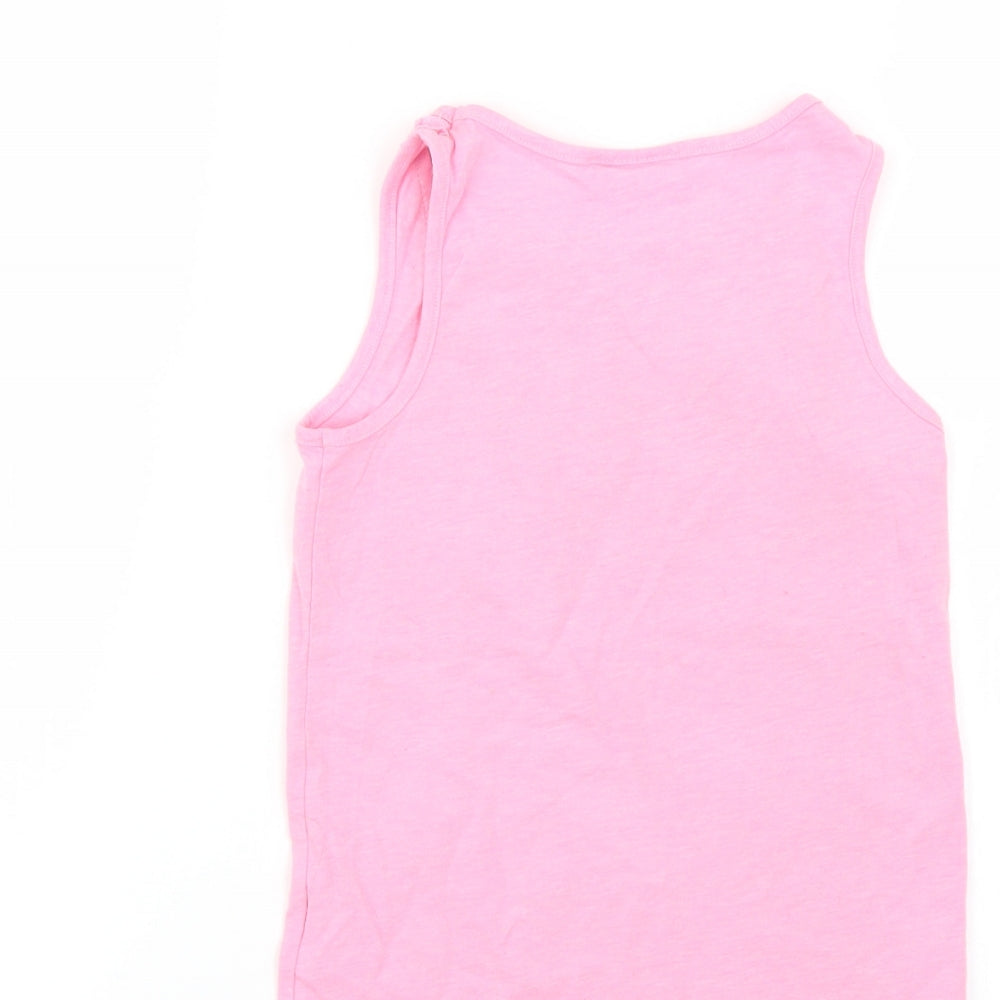 F&F Girls Pink Geometric Basic T-Shirt Size 6-7 Years - peppa pig