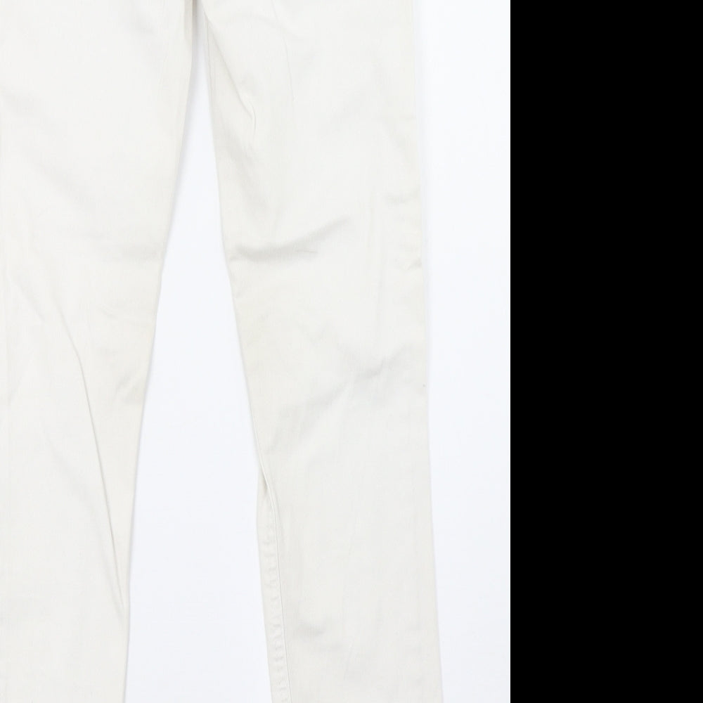 New Look Womens White Denim Skinny Jeans Size 8 L32 in