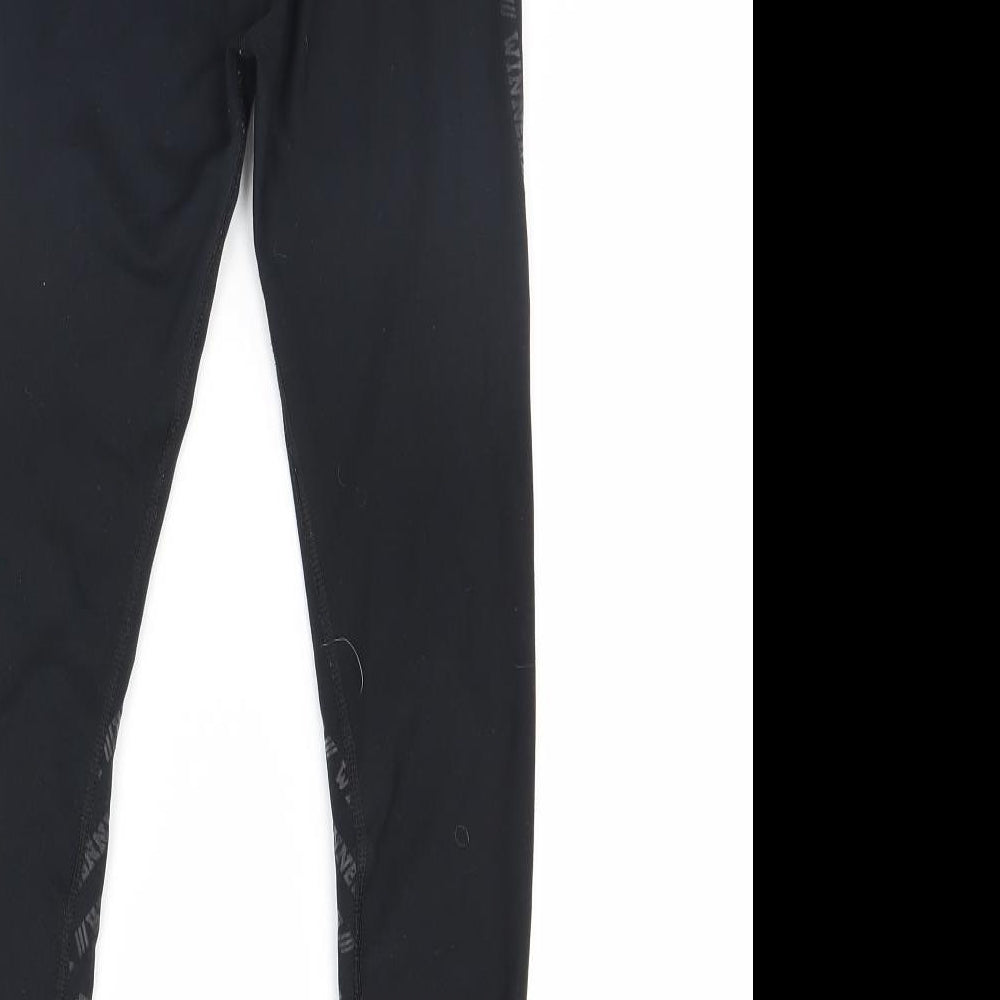 m&s Girls Black Capri Trousers Size 8 Years