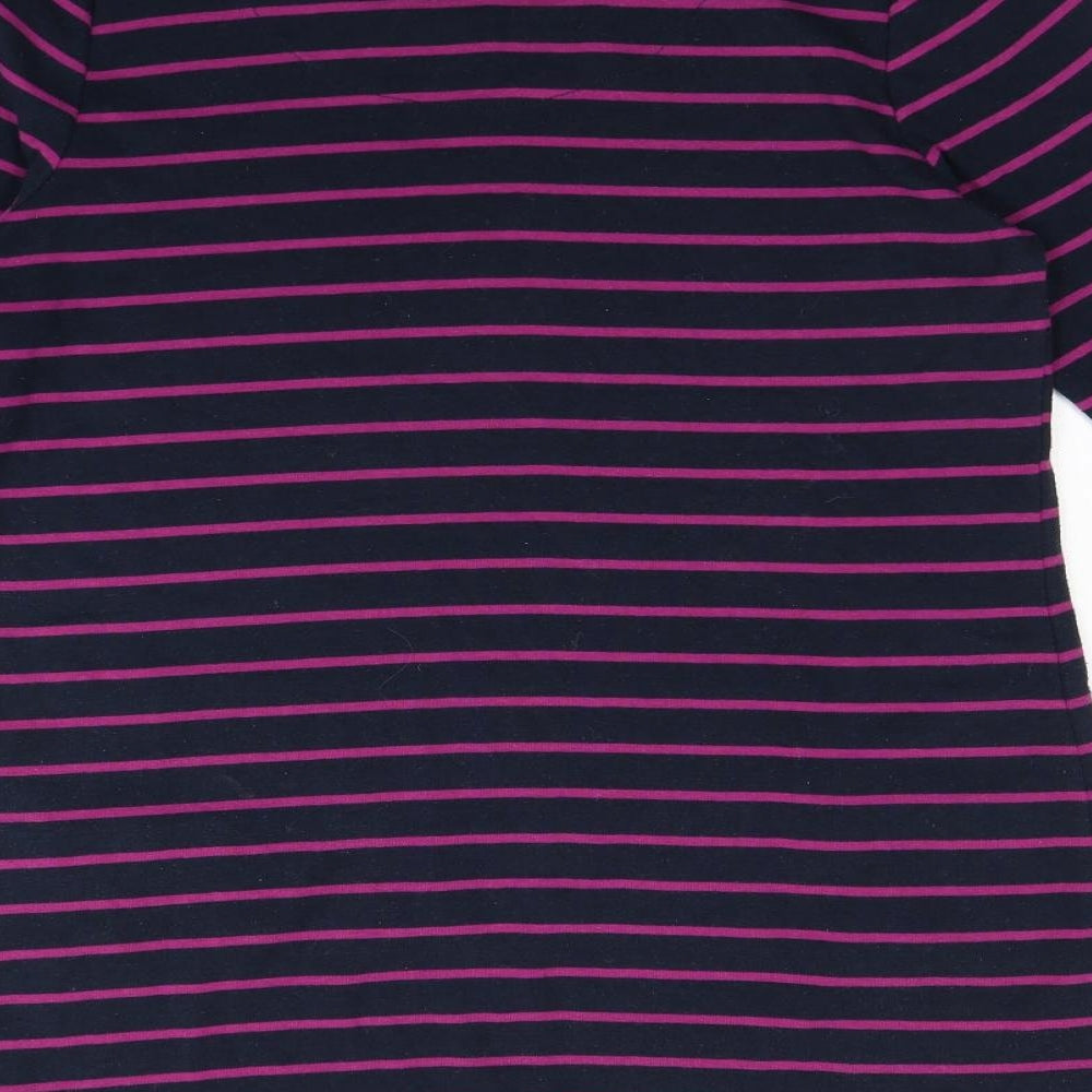 BM casual Womens Purple Striped Pullover Jumper Size M