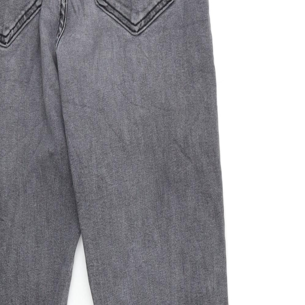 Topshop Womens Grey Denim Skinny Jeans Size 28 in L27 in