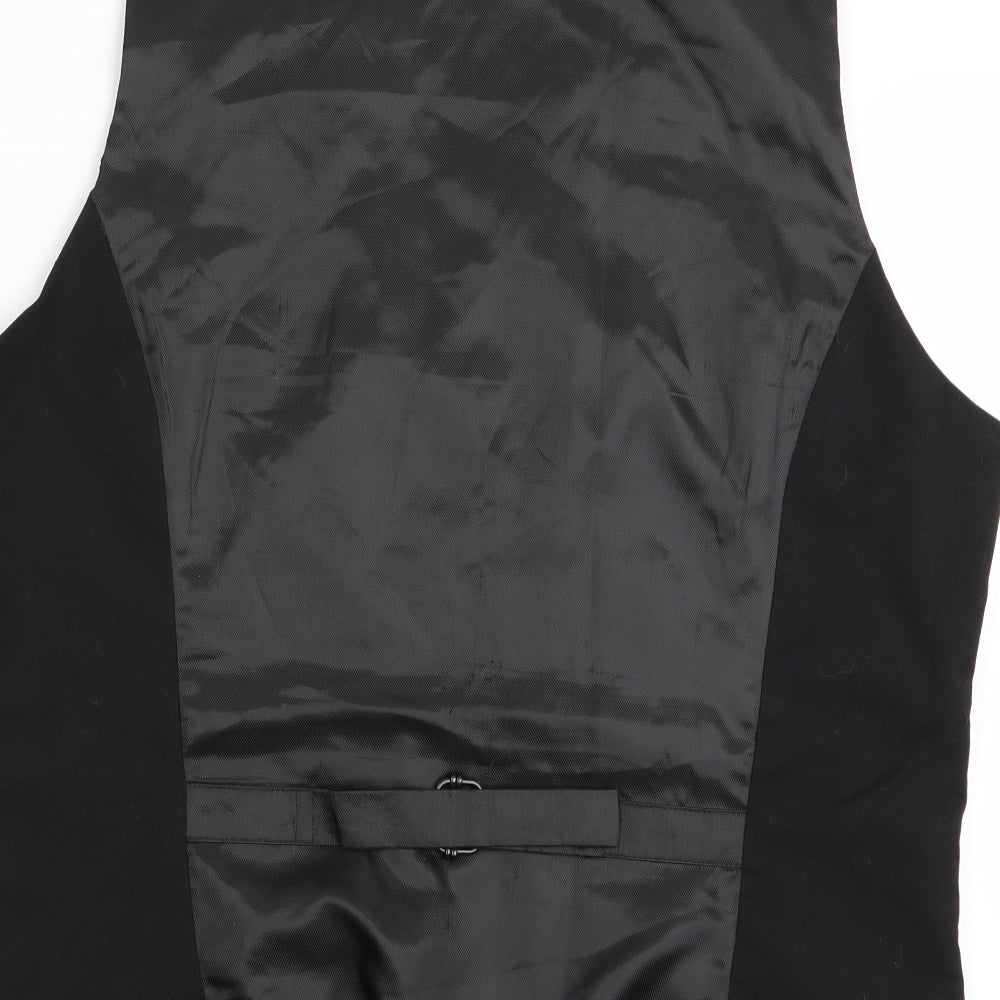 H&M Mens Black Jacket Suit Waistcoat Size 36