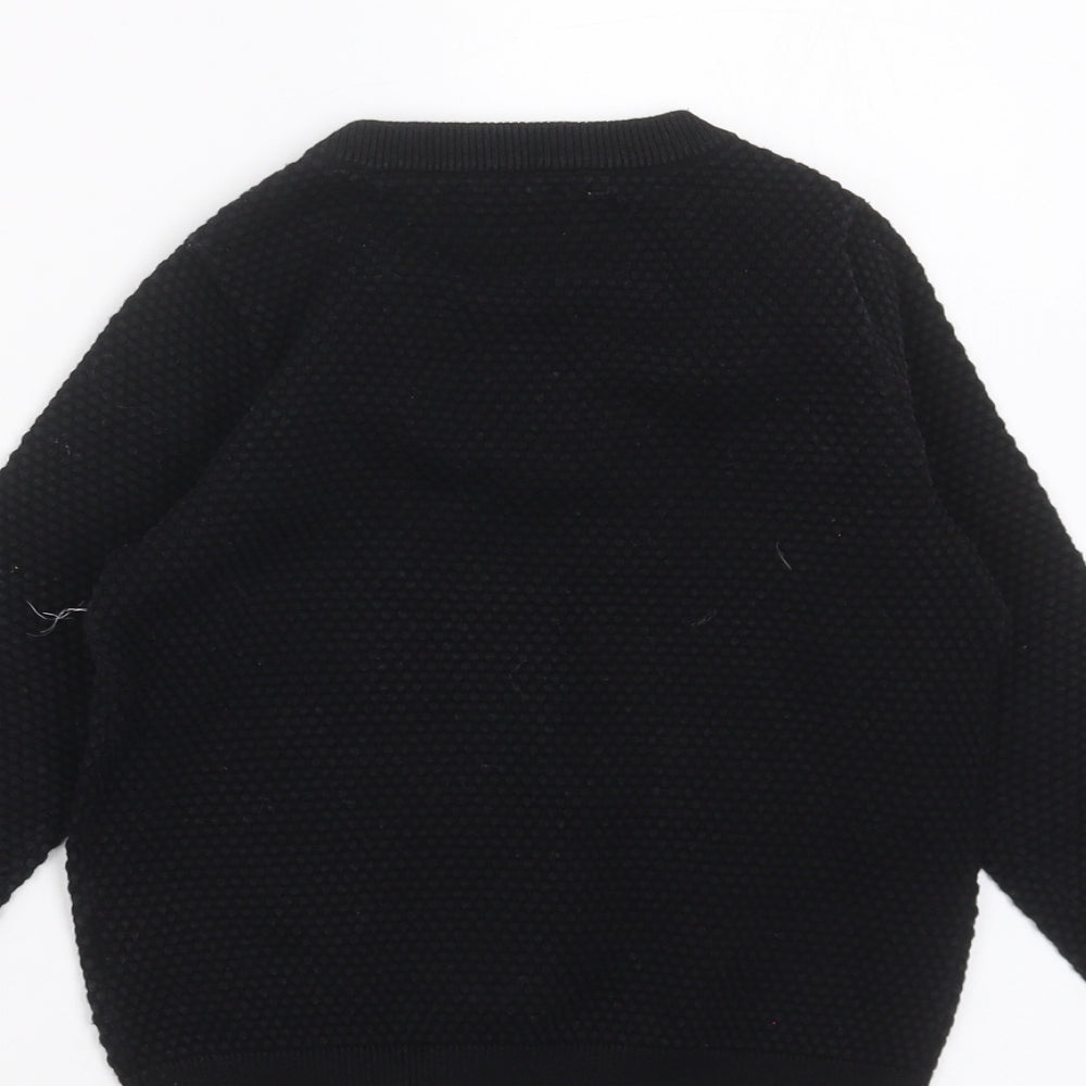 Matalan Boys Black Pullover Jumper Size 5 Years