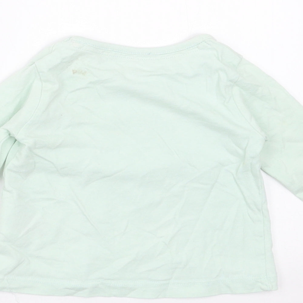 Lullaby Girls Green Basic T-Shirt Size 0-3 Months - rabbit
