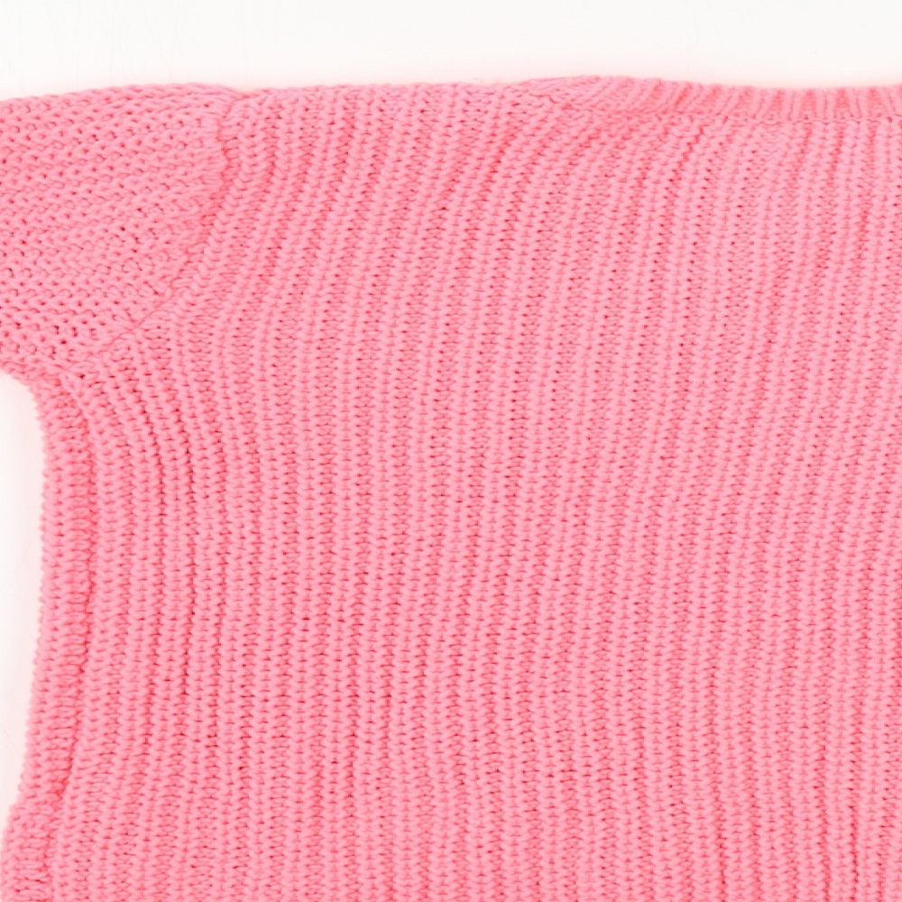 evie Girls Pink Pullover Jumper Size 5-6 Years