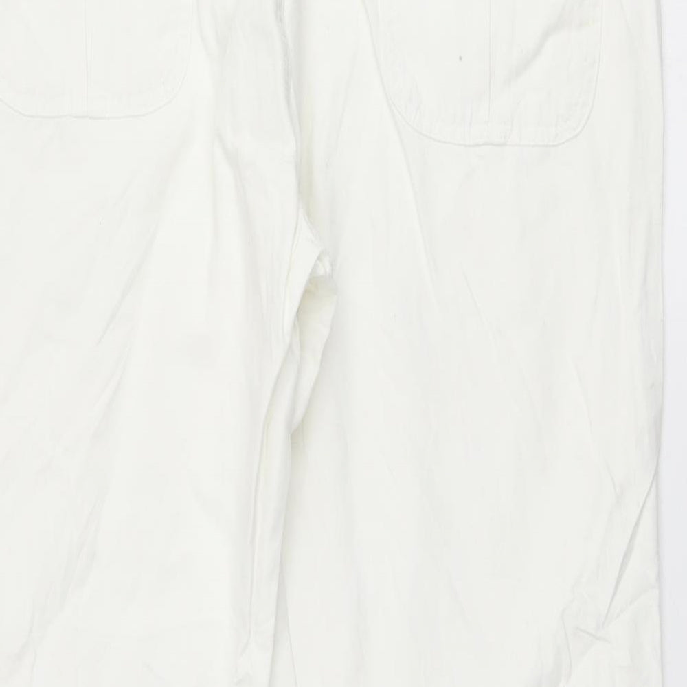 Colours of The World Womens White Trousers Size 14 L25 in