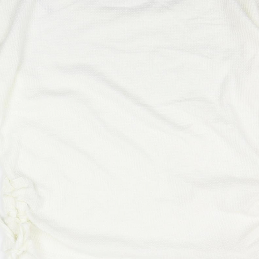 F&F Womens White Pullover Jumper Size S