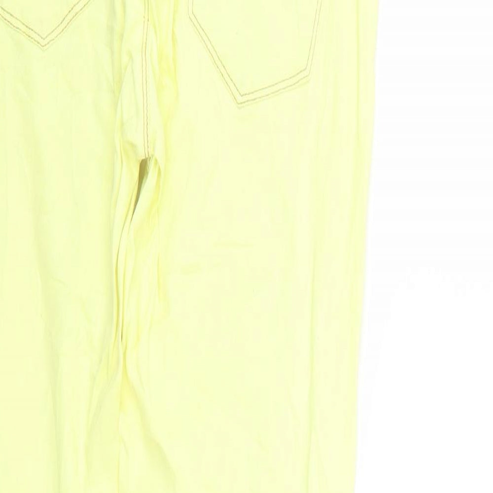 TALLY WEiJL Womens Yellow Skinny Jeans Size 10 L29 in