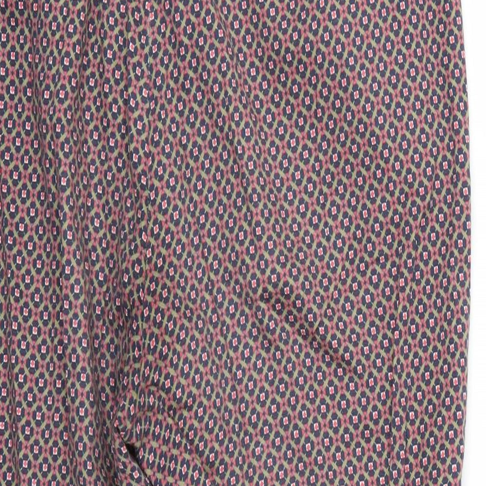 redoute Womens Multicoloured Geometric Trousers Size 14 L23 in