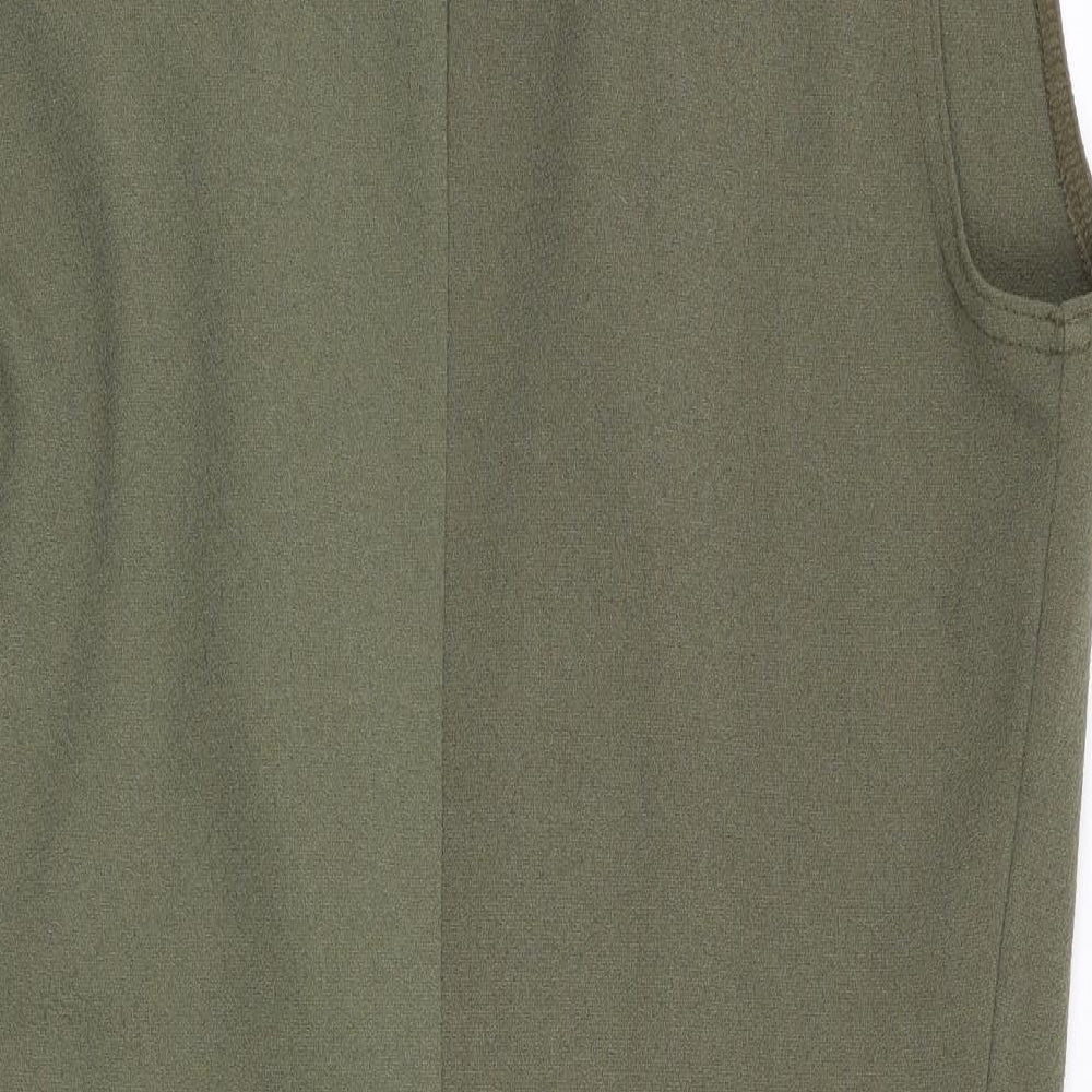 Candy Crush Womens Green Gilet Waistcoat Size 8 - Longline Waistcoat Style