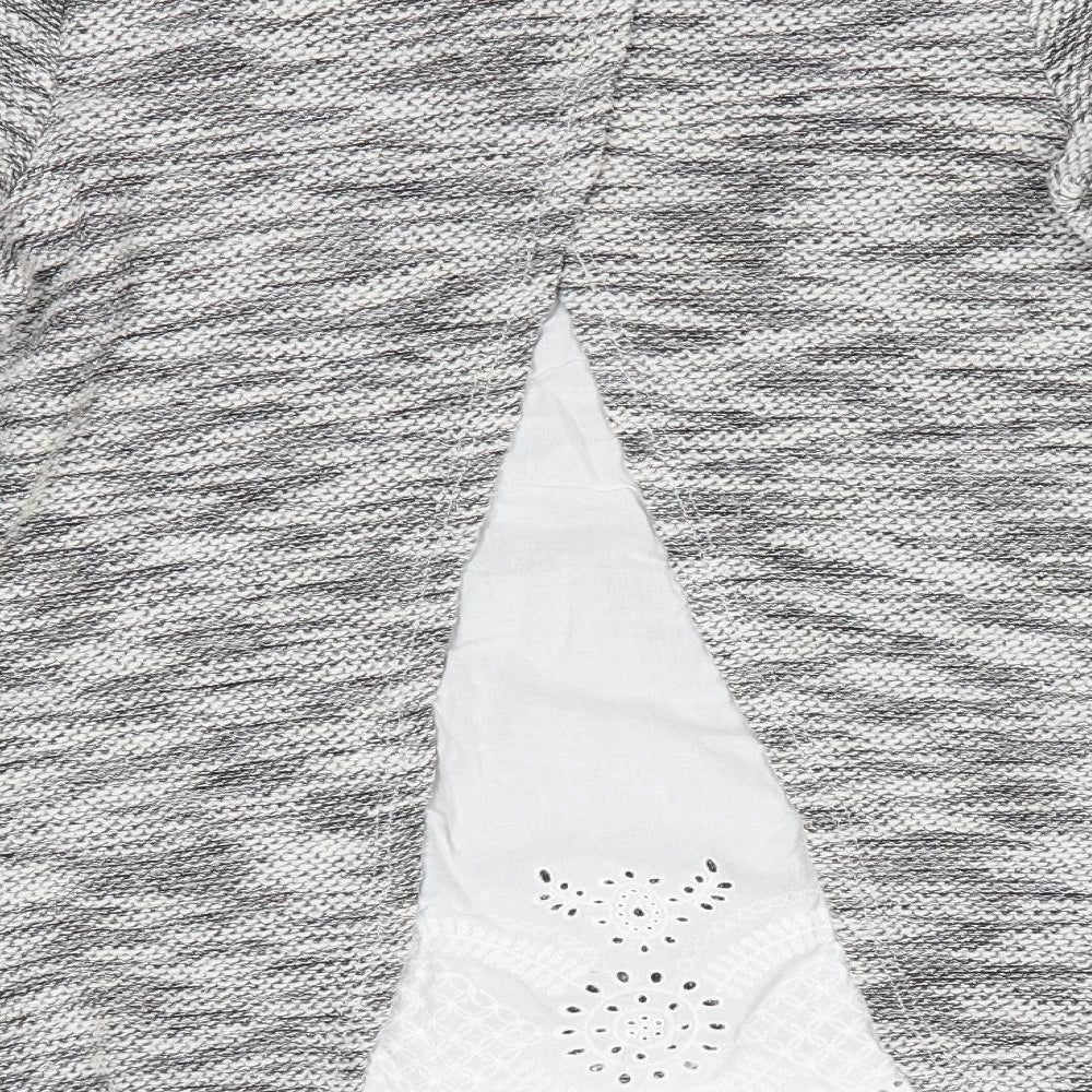 Florence and Fred Girls Grey Pullover Jumper Size 10-11 Years - Subtle glitter effect & back lace details