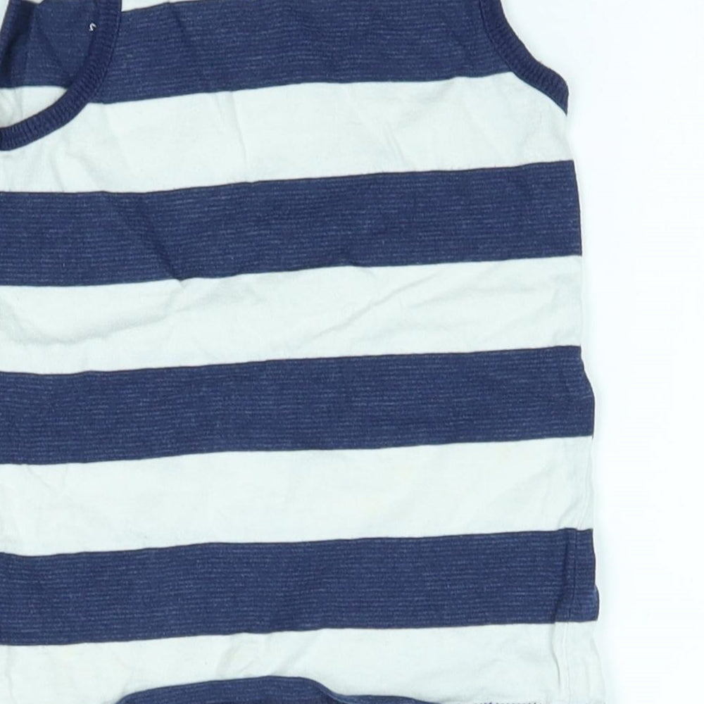 George Boys Blue Striped Basic Tank Size 2-3 Years