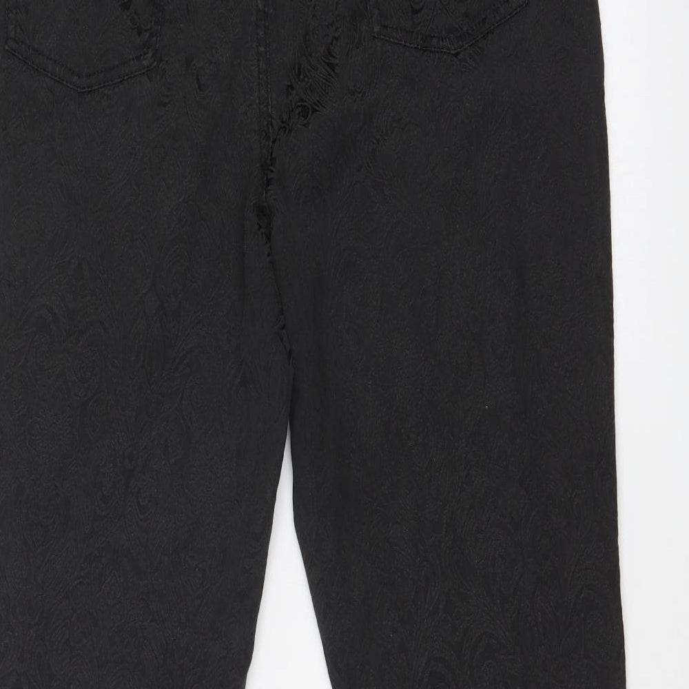 BHS Womens Black Paisley Skinny Jeans Size 16 L29 in