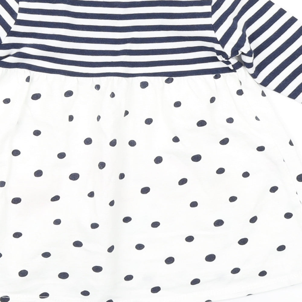 Bluezoo Girls Blue Striped A-Line Size 0-3 Months