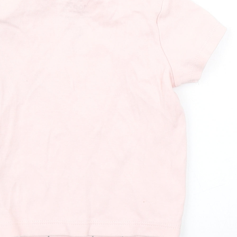 Fred & Flo Girls Pink Basic T-Shirt Size 6-9 Months