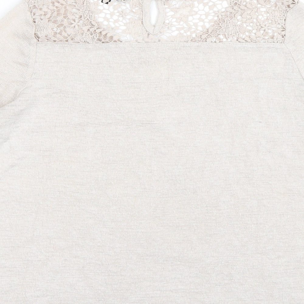 New Look Womens Beige Pullover Jumper Size 12