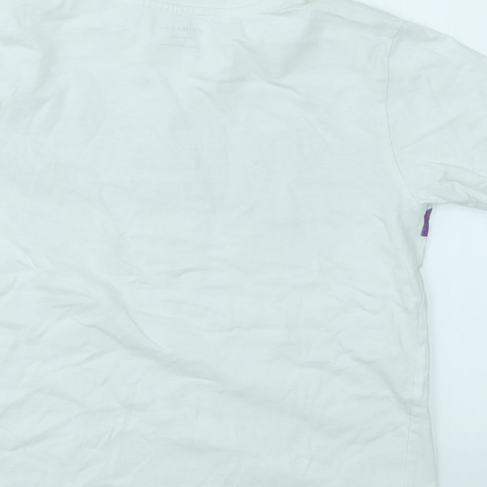 Primark Boys White Basic T-Shirt Size 9-10 Years